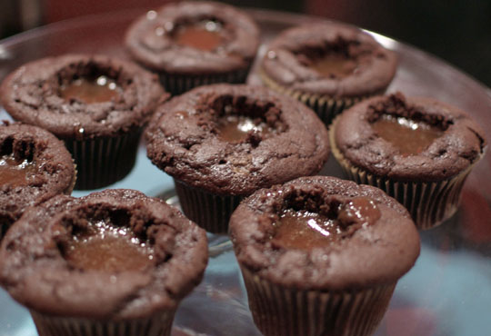 Salted caramel filling cupcakes