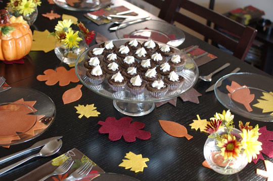 Cupcakes on table