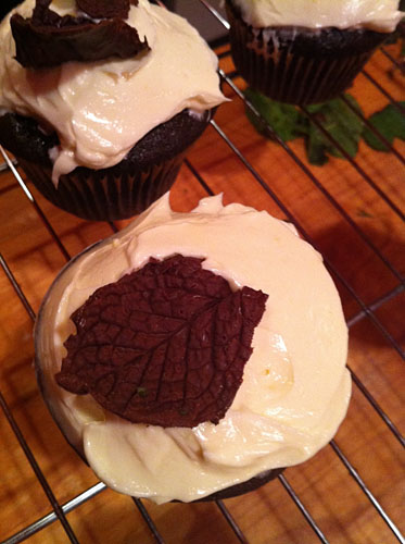 mint chocolate cupcakes