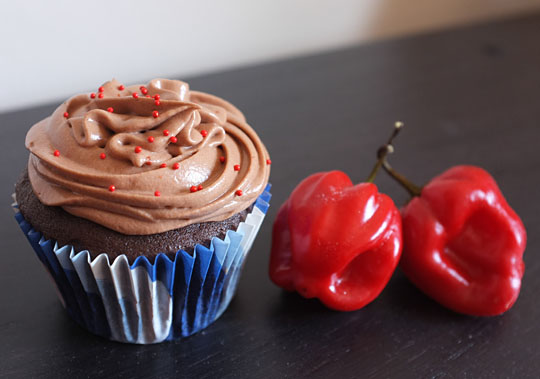 chocolate habanero cupcake