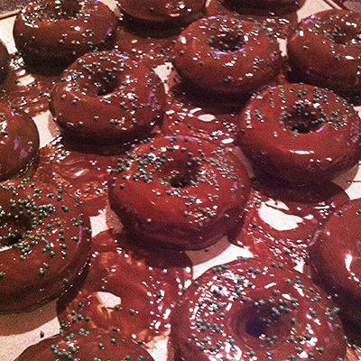 chocolate donut sprinkled