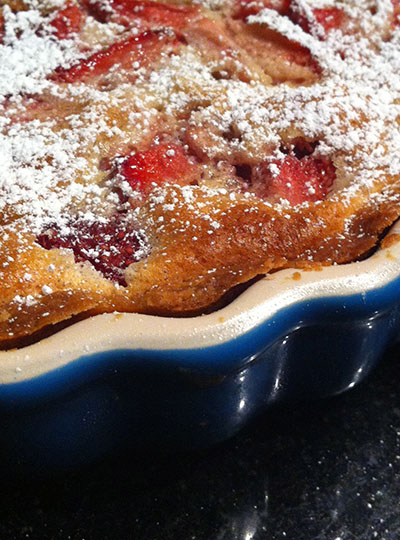 strawberry tart closeup