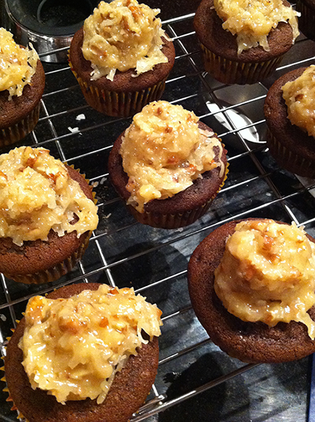 german chocolate cupcakes