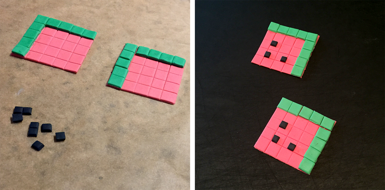 Gum Paste Minecraft Watermelons