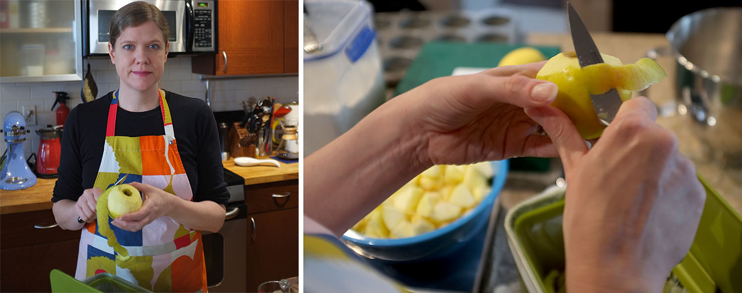 Amelie Peeling Apples