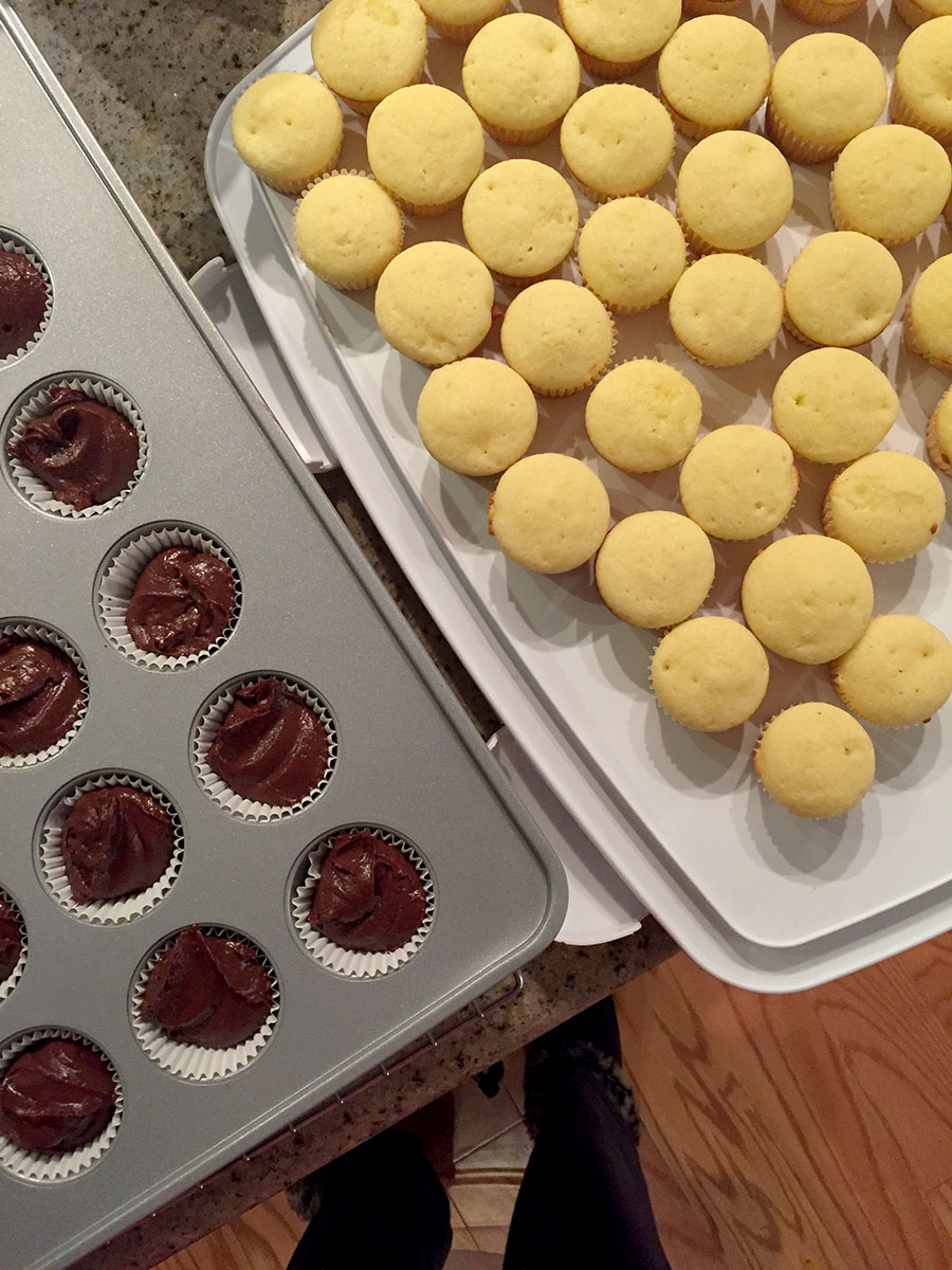 Peppermint Cupcakes in progress