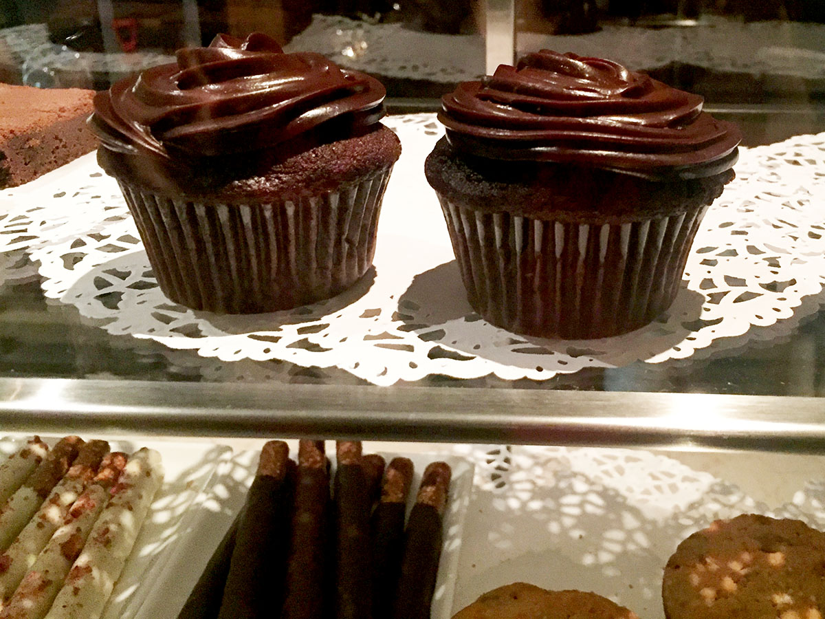 Display case at the Chocolate Room in Brooklyn