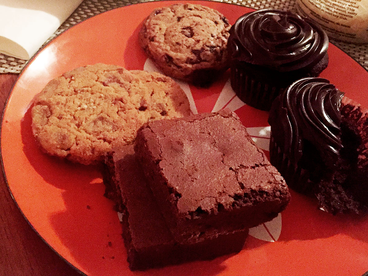 Plate of Chocolate Room baked goods