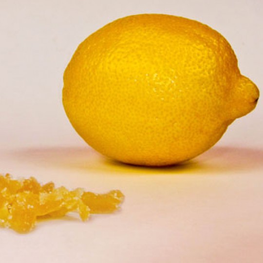 crystallized ginger and lemon