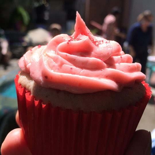 pool party cupcakes