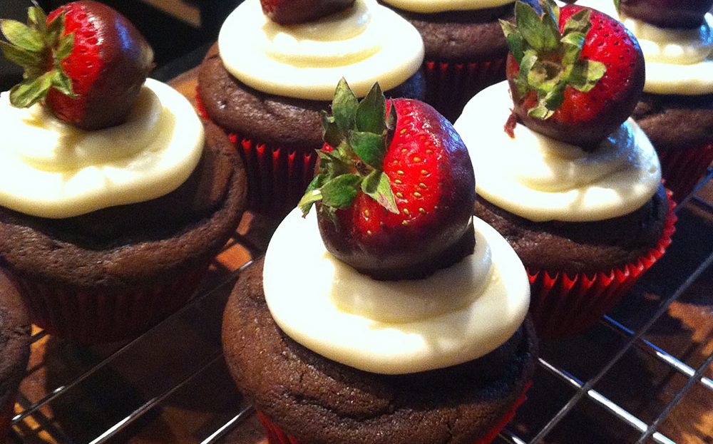 Chocolate Strawberry Cupcakes