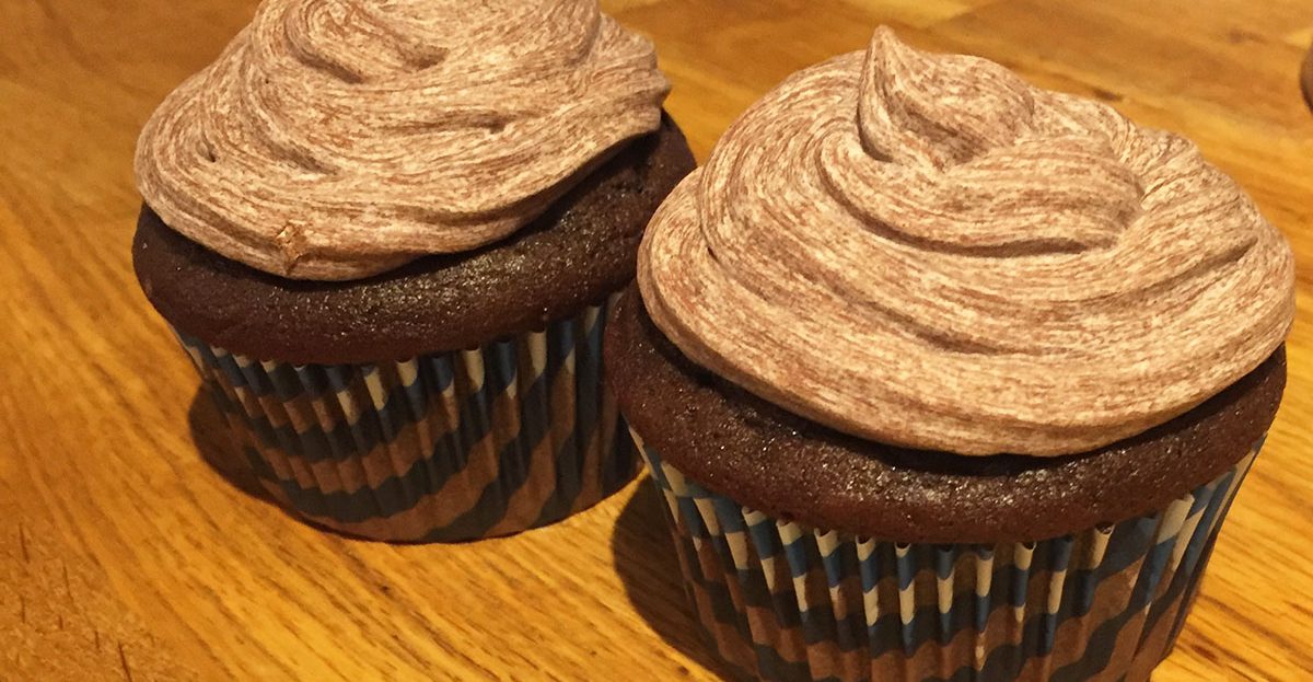 Chocolate Cupcakes with whipped icing